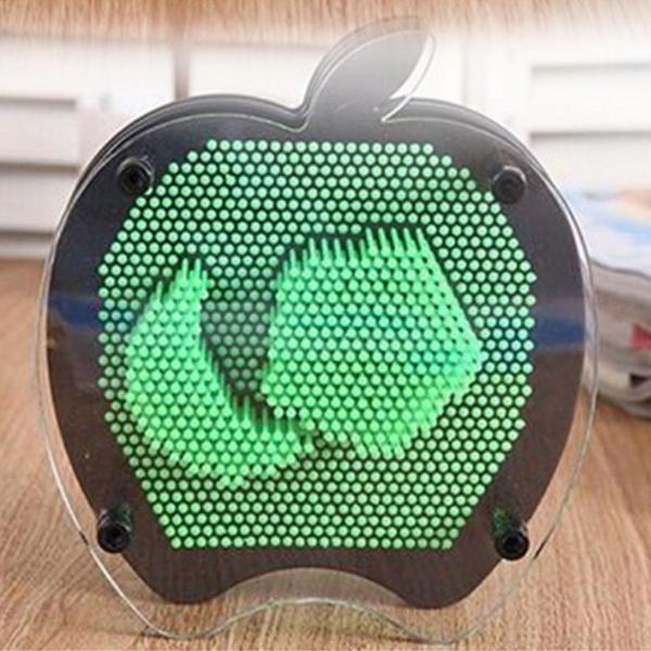 Elma Şeklinde Pin Art Dekoratif 3D Çivi Sanatı Filografi Tahtası (4401) - Image 1