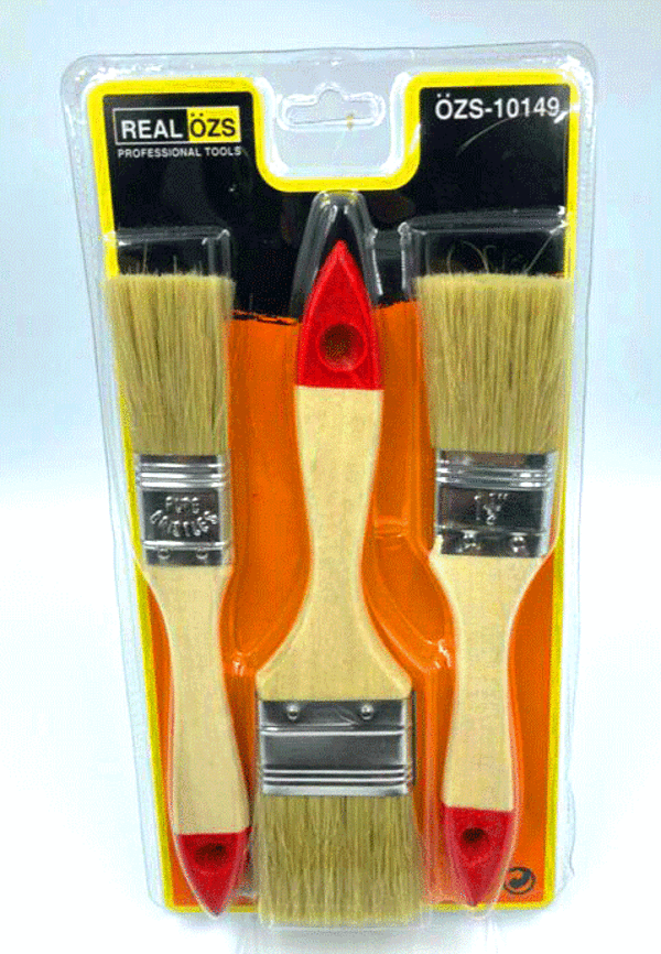 3 PARÇA  BOYA KESTİRME FIRÇA SETİ NO-1- 1.5 -2 (4401) - Image 1