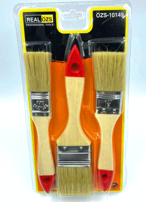 3 PARÇA  BOYA KESTİRME FIRÇA SETİ NO-1- 1.5 -2 (4401) - Image 1
