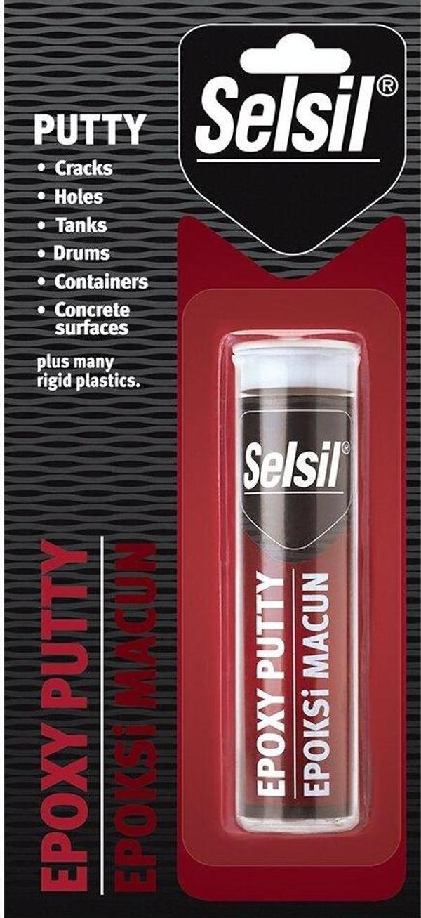 SELSİL EPOXY PUTTY - EPOKSİ MACUN ISIYA DAYANIKLI YAPIŞTIRCI 57GR AHŞAP - METAL - CAM - SERAMİK (4401) - Image 1