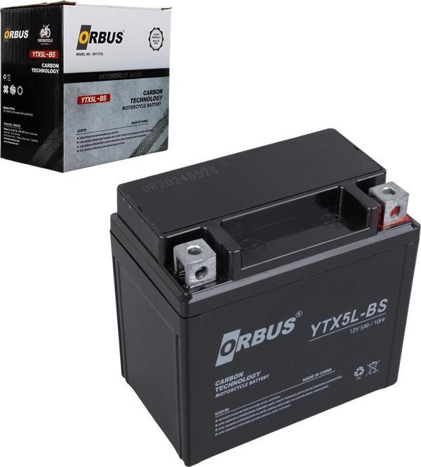 ORBUS YTX5L-BS 12V 5A MOTOSİKLET AKÜSÜ (114 X 70 X 106 MM) (1.8KG) (4401) - Image 1
