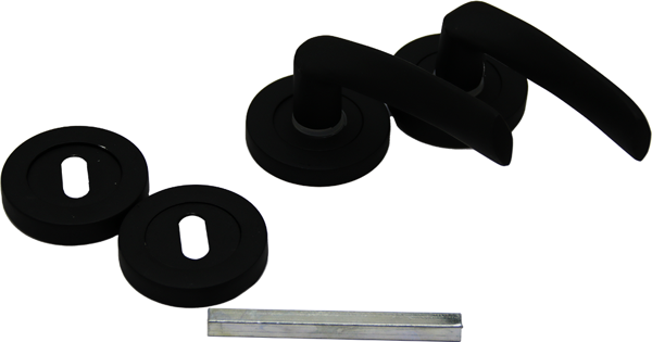 ÇELİKEL ERİŞ-10 AMERİKAN ODA KAPI KOLU SİYAH (4401) - Image 1