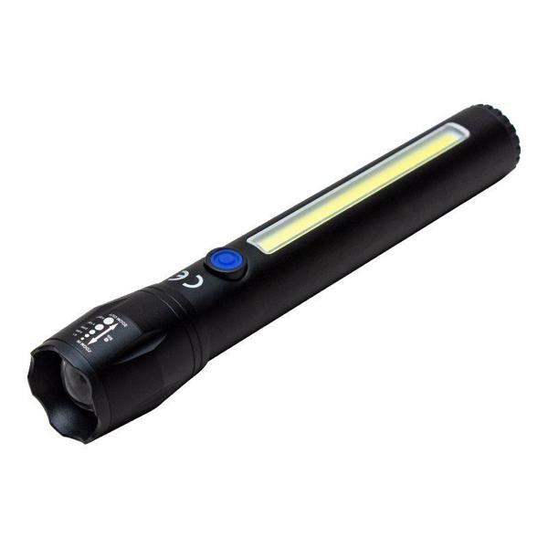 ŞARJ EDİLEBİLİR ZOOMLU COB LED EL FENERİ (4401) - Image 1