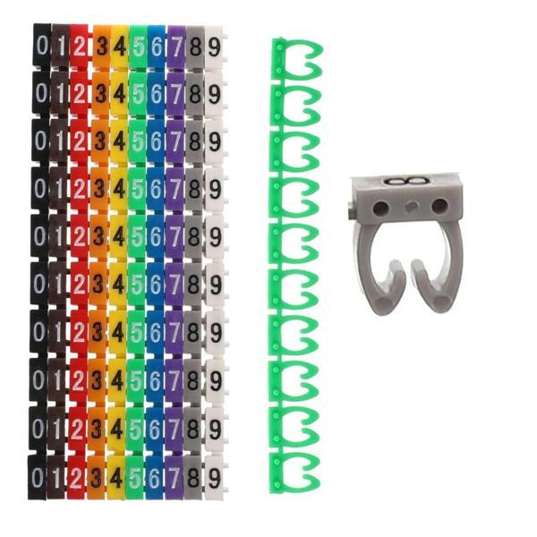 0-9 DİJİTAL KODLU RENKLİ KABLO İŞARETLEYİCİ 4MM (4401) - Image 1