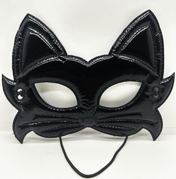 Siyah Renk Kumaş Malzemeden İmal Eva Kedi Maskesi 19x15 cm (4401) - Image 1