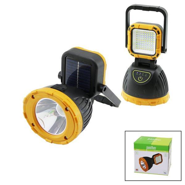 2İN 13W+81SMD LEDSOLAR - USB ŞARJLIEL FENERİ POWERBANK 180° AYAR FLAŞÖR 1200LM IŞIK AYARI PT-8411 (4401) - Image 1