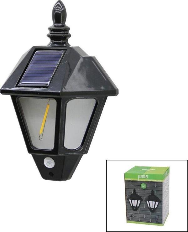2 PCS  SOLAR - GÜNEŞ ENERJİLİ DUVAR LAMBASI COB LED SENSÖRLÜ= 3 MOD FONKSİYON BAHÇE-BALKON-SOKAK PT-2981 (4401) - Image 1