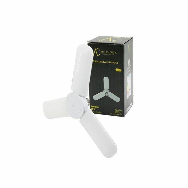 3 KOLLU 30W=270W - E27 BEYAZ LED AMPUL 2400LM - 6500K - 15CMX 3 KANAT SR-2430 (4401) - Image 1