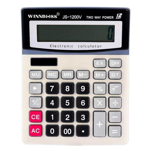 12 Haneli Geniş LCD Ekran, Pilli Büyük Düğmeli Hesap Makinesi (4401) - Image 1