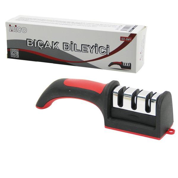 KUTULU  BIÇAK BİLEME  3 BOĞUMLU  RENKLİ PLASTİK SAPLI (4401) - Image 1