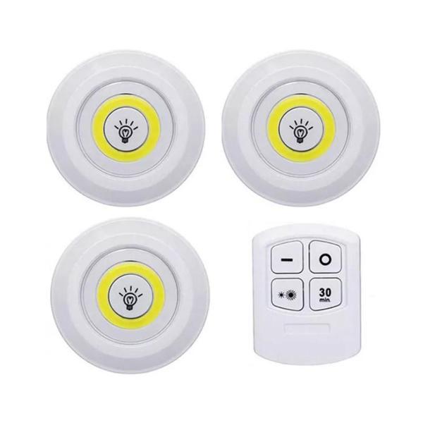 ÜÇLÜ KUMANDALI PİLLİ DOKUNMATİK PORTATİF COB LED IŞIK AYDINLATMA (4401) - Image 1