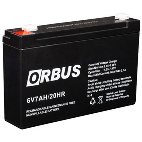 AKÜ 6 VOLT 7 AMPER ORBUS (150 X 30 X 94 MM) (4401) - Image 1