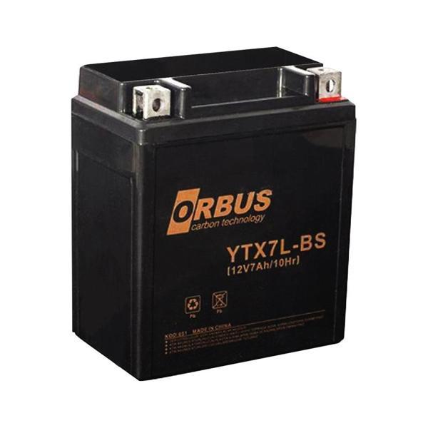 AKÜ 12 VOLT 7 AMPER ORBUS YTX7L-BS ASİT İÇİNDE KARBON BİSİKLET AKÜSÜ (4401) - Image 1