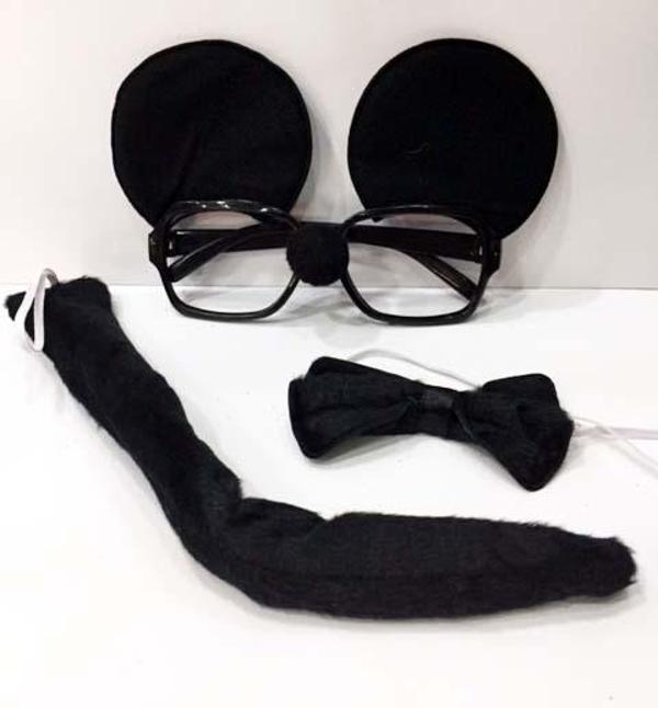 Mickey Mouse Gözlüğü Papyonu Kuyruğu Seti (4401) - Image 1