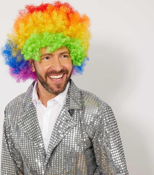 Rengarenk Kıvırcık Afro Bonus Peruk (4401) - Image 1