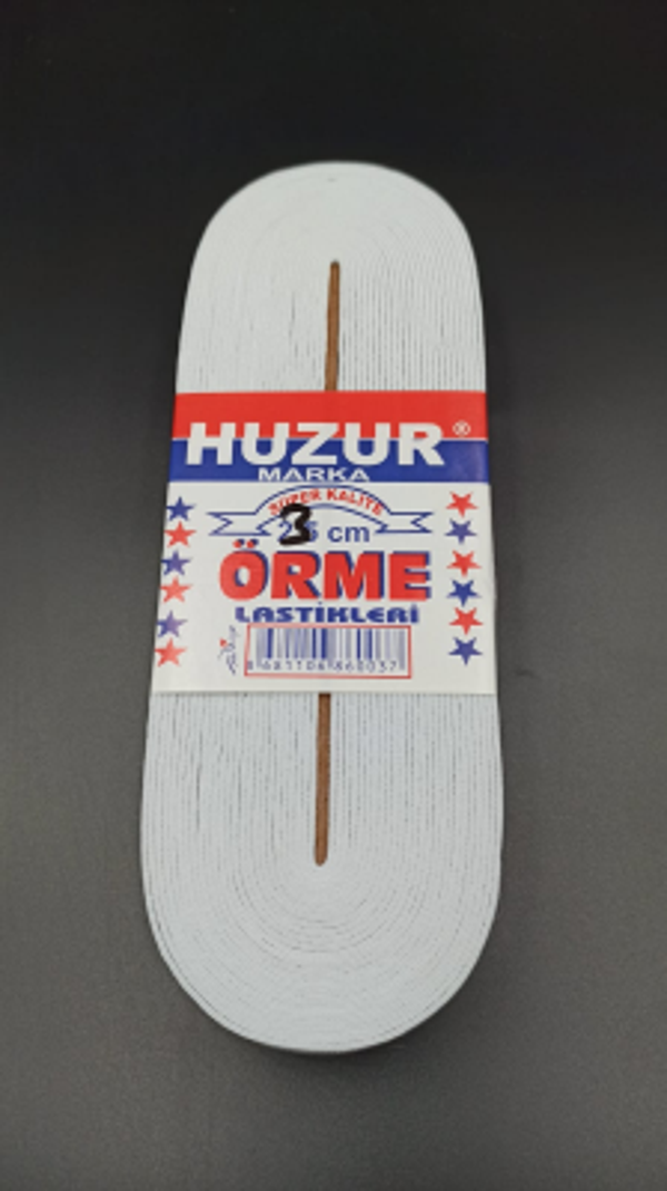 BEYAZ - 3CM PAÇA LASTİK YASSI GENİŞ 10MT. (4401) - Image 1