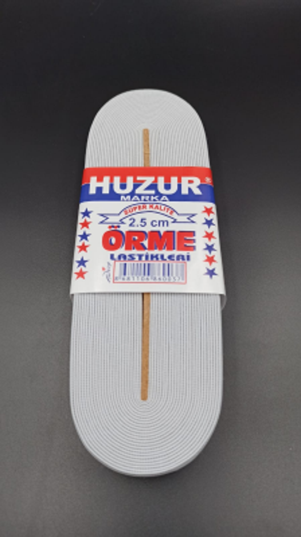 BEYAZ - 2.5CM PAÇA LASTİK GENİŞ 10MT. (4401) - Image 1