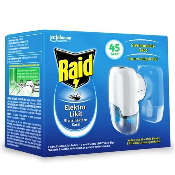 RAİD ELEKTRO SET LİKİT 45 GECE - ELEKTRO LİKİT ISITICI & YEDEK ŞİŞE=27.4ML (4401) - Image 1