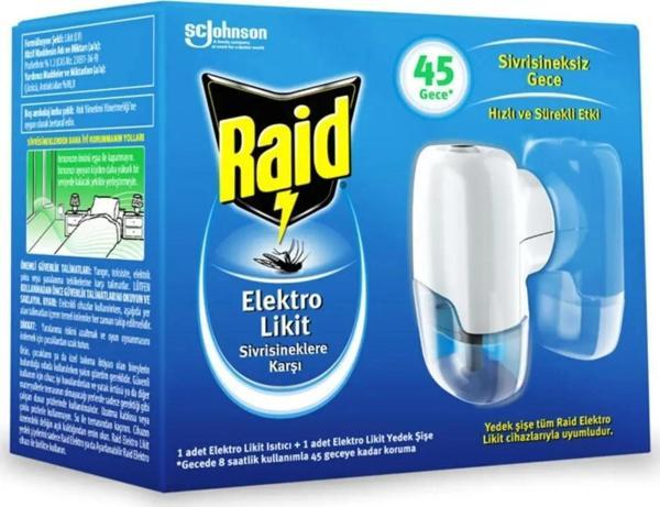 RAİD ELEKTRO SET LİKİT 45 GECE - ELEKTRO LİKİT ISITICI & YEDEK ŞİŞE=27.4ML (4401) - Image 1