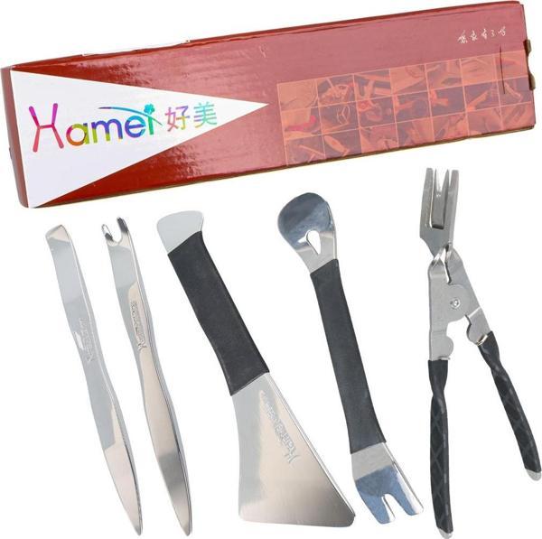 PRO ARAÇ KAPI KOLU ÇERÇEVE SÖKME SETİ PASLANMAZ ÇELİK (5 FARKLI APARAT) (4401) - Image 1