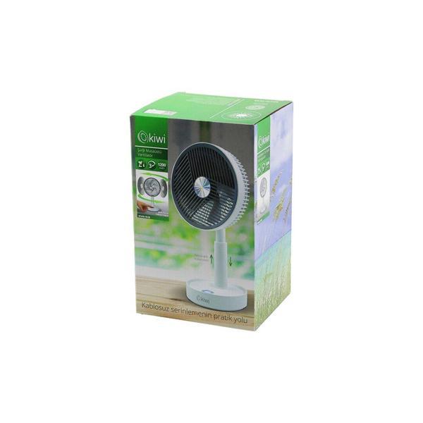 KİWİ KFAN-7618 USB ŞARJLI 5 İNÇ - 13.4CM MASA ÜSTÜ VANTİLATÖR 3 KADEME HIZ 5 PLS.KANAT AYARLI YÜKSEKLİK:20-28CM (4401) - Image 1