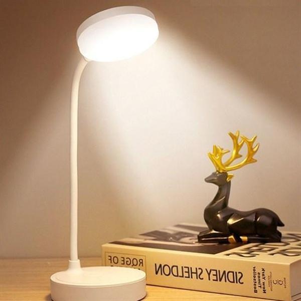 Yuvarlak USBli Dokunmatik 3 Kademeli 360 Derece  Özel Göz Korumalı Led Lityum Masa Lambası (4401) - Image 1