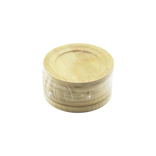 YUVARLAK= ÇAP: 9.7CM 6PCS BAMBU - AHŞAP ÇAY TABAK (4401) - Image 1