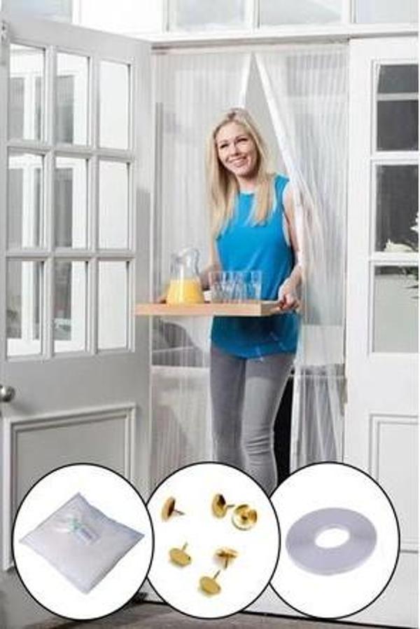 Mıknatıslı Kapı Sinekliği Tül Perde 105 x 205 cm (4401) - Image 1