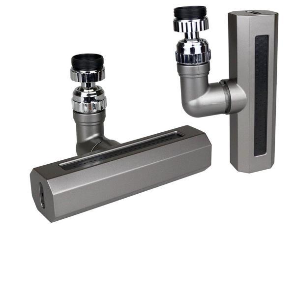SİYAH  GENİŞ  360 DERECE DÖNEBİLENOYNAR BAŞLIK - 4 MOD  PERLATÖR ŞELALE MUSLUK UCU KTX-3288 (4401) - Image 1