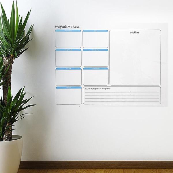 Haftalık Planlayıcı Manyetik Duvar Stickerı Takvim 70 cm x 56 cm (4401) - Image 1