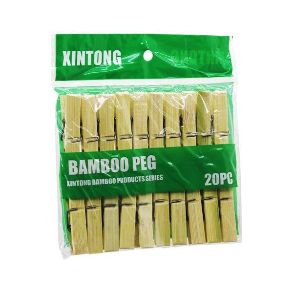 20PCS AHŞAP BAMBU MANDAL (4401) - Image 1