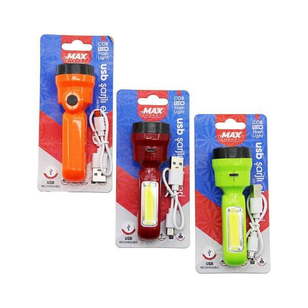 2IN1  MİNİ EL FENERİ USB ŞARJLI= 400 mAh COB LED: 350 LÜMEN - SİDE LED: 700 LÜMEN (4401) - Image 1