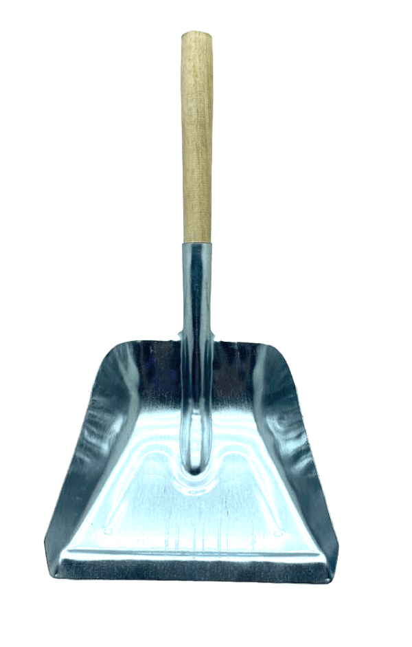 METAL BÜYÜK - GENİŞ GALVANİZ FARAŞ KÜREK AHŞAP SAPLI (4401) - Image 1