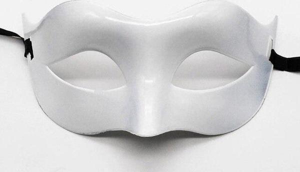 Beyaz Renk Masquerade Kostüm Partisi Venedik Balo Maskesi (4401) - Image 1