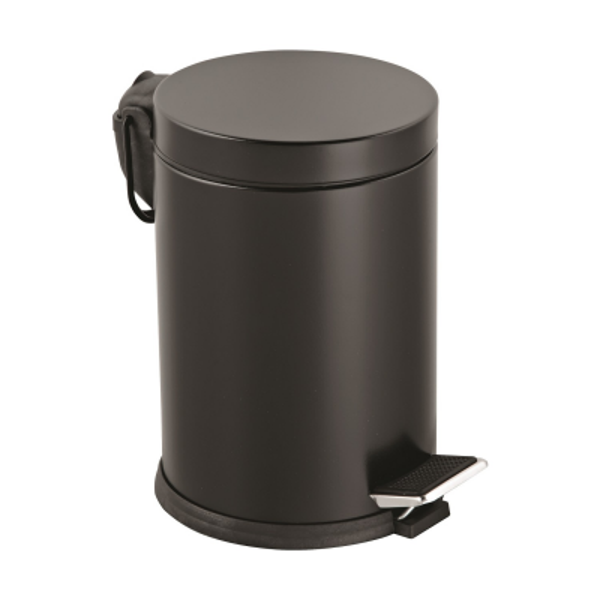 12LT SİYAH PEDALLI METAL ÇÖP KOVASI (4401) - Image 1
