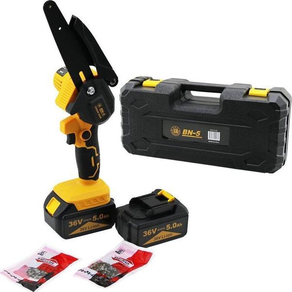 CHAIN SAW YELLOW LTJ-6A YAĞSIZ - ZİNCİRLİ 6" BUDAMA - DAL KESME MAKİNE ŞARJLI - 2 BATARYA 36V 5.0AH (4401) - Image 1