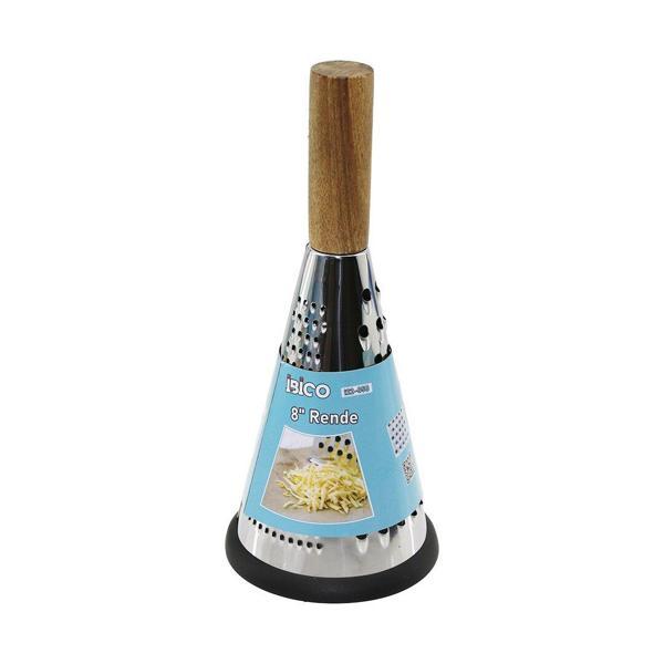 8 İNÇ - HUNİ MODEL   AHŞAP - BAMBU SAPLI  METAL RENDE  SİLİKON TABANLI (4401) - Image 1