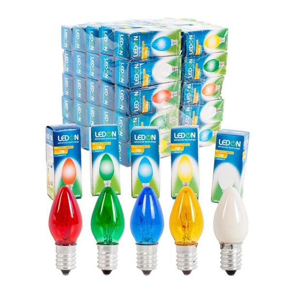 LEDON LD-1407R PARFÜM AMPUL RENKLİ 7W TEK E14 DUY (50LİK KUTU) (4401) - Image 1