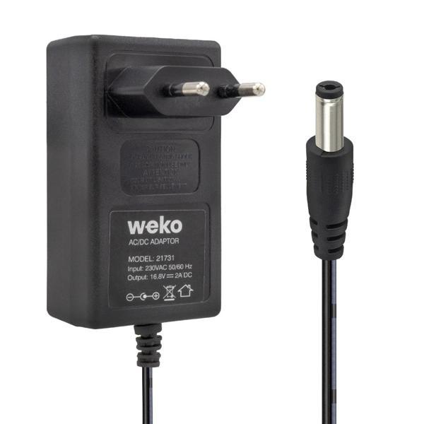 16.8 VOLT - 2 AMPER 5.5*2.5 UÇLU KIRMIZI YEŞİL LEDLİ PRİZ TİPİ ŞARJ ADAPTÖRÜ (4401) - Image 1