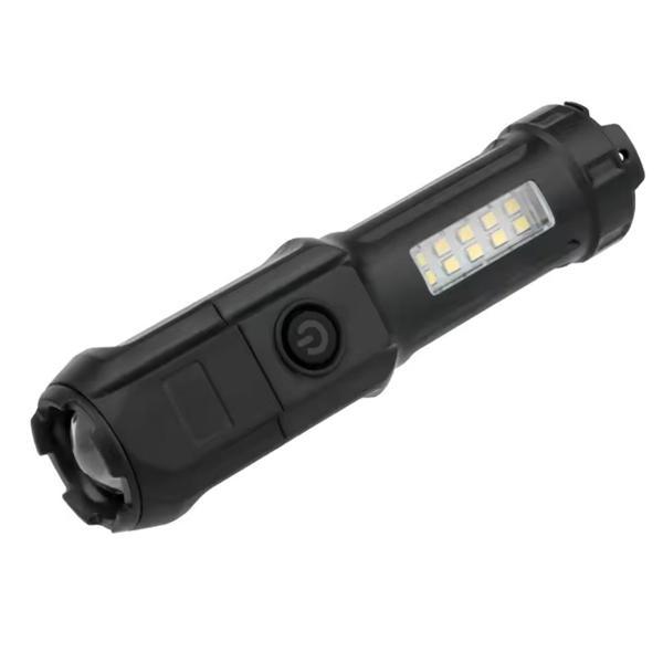 109-B ZOOMLU FLASH ÖZELLİKLİ SMD VE POWER LEDLİ ŞARJLI PLASTİK KASA EL FENERİ (POWERBANK ÖZELLİKLİ) (4401) - Image 1