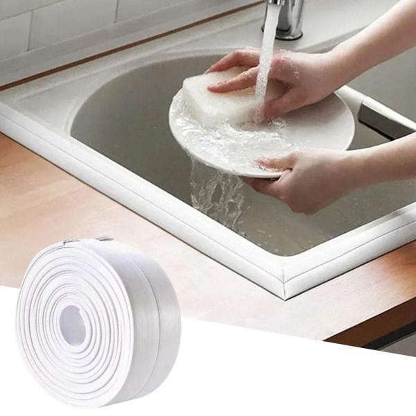 Su Sızdırmaz Banyo Mutfak Lavabo Küvet İzolasyon Şerit Bant,Lavabo Kenar Bandı 3.2 mt x 38 mm (4401) - Image 1