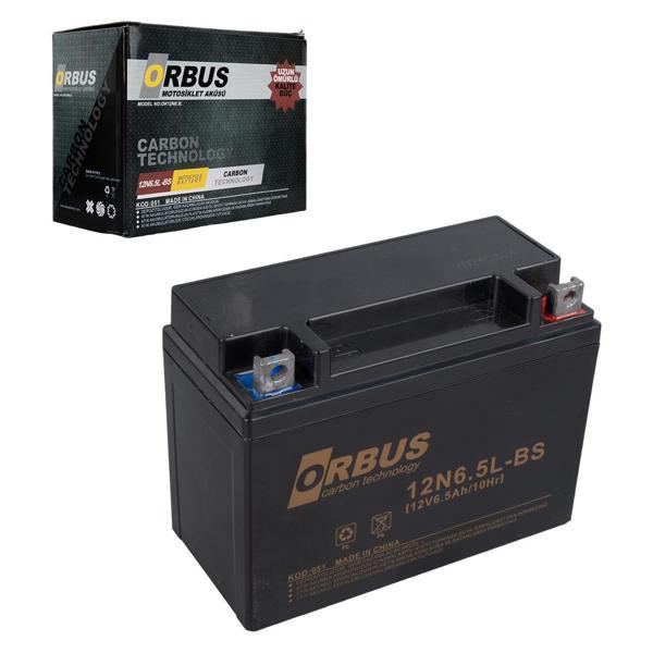 ORBUS 12N6.5L-BS 12V 6.5A MOTOSİKLET AKÜSÜ (139 X 66 X 100 MM) (2.05KG) (4401) - Image 1