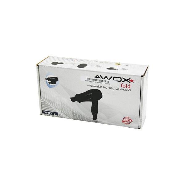 AWOX FOLD SİYAH SEYAHAT TİPİ KATLANABİLİR SAÇ KURUTMA - FÖN MAKİNESİ + DAR ŞEKİLLENDİRİCİ BAŞLIK 750W (4401) - Image 1