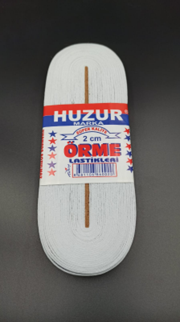 BEYAZ - 2CM PAÇA LASTİK YASSI GENİŞ 10MT (4401) - Image 1