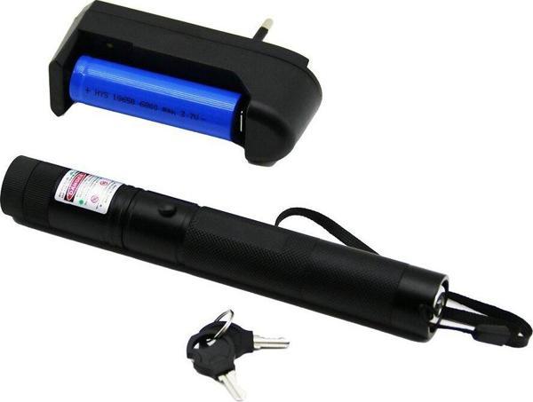 GREEN LAZER SİYAH - PİL ŞARJLI YEŞİL LAZER METAL KASA BÜYÜK BEYAZ KUTU (4401) - Image 1