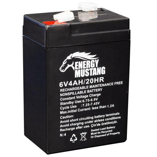 ENERGY MUSTANG 6 VOLT - 4 AMPER IŞILDAK AKÜSÜ (70 X 48 X 101 MM) (4401) - Image 1