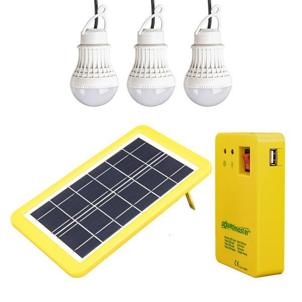 GÜNEŞ PANELLİ 3 LAMBALI POWERBANK ÖZELLİKLİ ÇOK AMAÇLI ŞARJLI SOLAR AYDINLATMA (4401) - Image 1