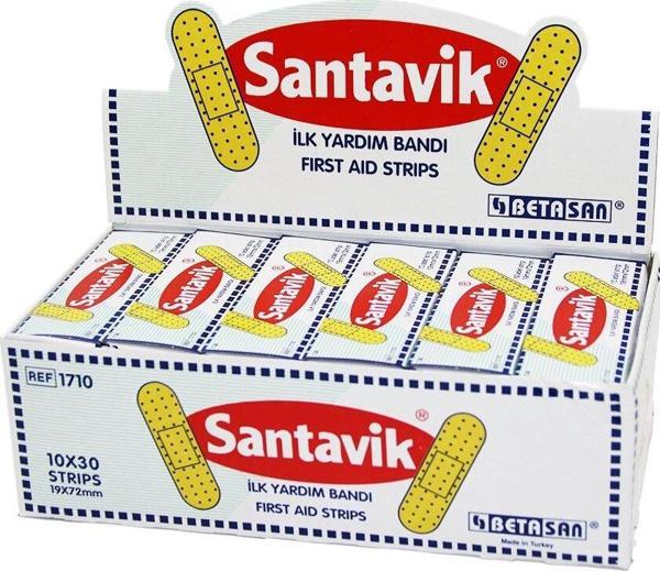 SANTAVİK 10 x 30 YARA BANTI = 1 KUTU İÇİNDE 300 ADET YARA BANDI VARDIR (4401) - Image 1