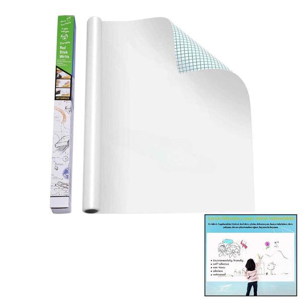 YAPIŞKANLI BEYAZ TAHTA PVC FOLYO STİCKER - KALEM 60X200CM (4401) - Image 1