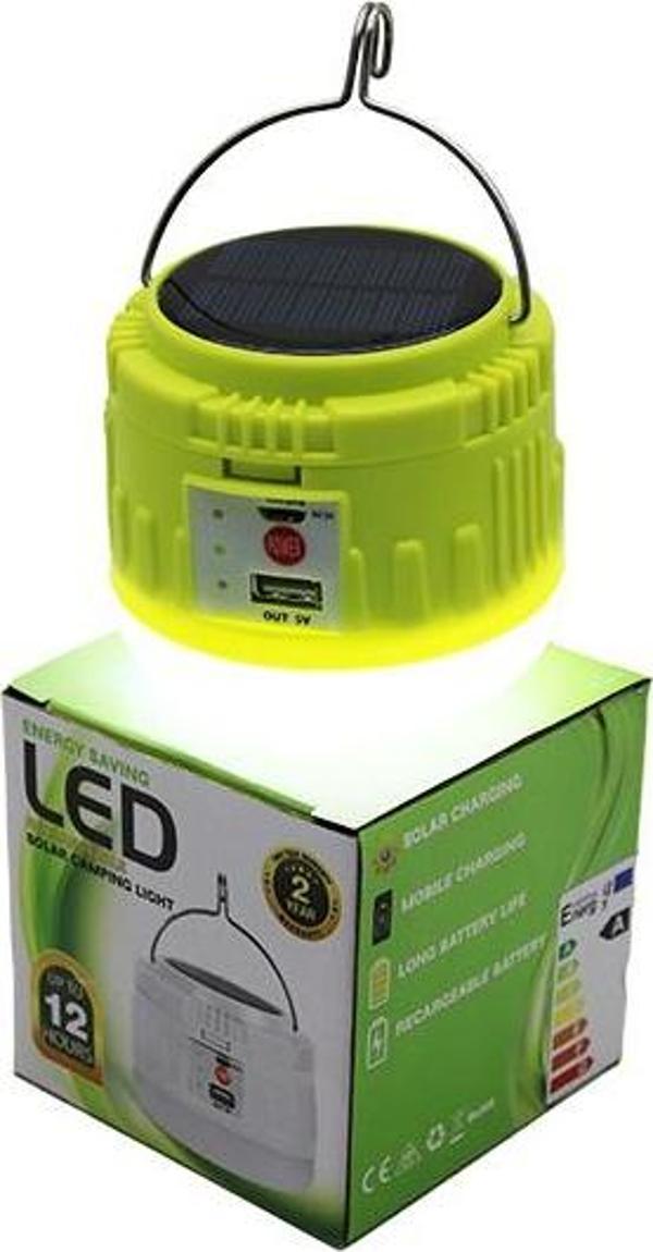 USB - SOLAR ŞARJLI ASKILI KAMP LAMBASI - POWERBANK (4401) - Image 1